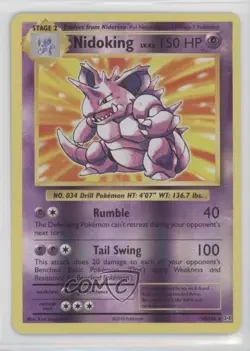 Nidoking Reverse Foil Pokemon XY Evolutions 20th Anniversary #45 - Image 1