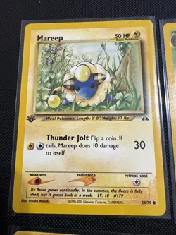 4 Pokemon Cards - 1st Edition Bundle - Neo, Fossil - Vintage - Image 2