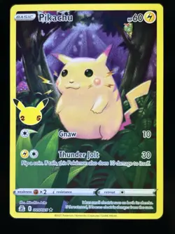Pokemon TCG Celebrations Pikachu Holo Rare Full Art 005/025 - Image 1