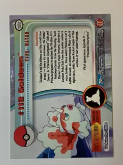2000 Topps Pokemon TV #118 Goldeen Foil Animation Series 3 FREE COMBINED SHIP - Image 2
