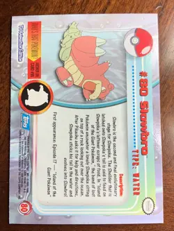 2000 Topps Pokemon TV #80 Slowbro Foil - Image 2