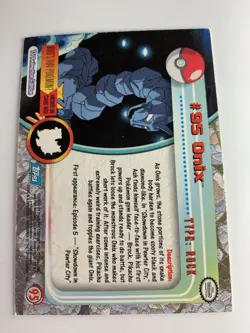 2000 Topps Pokemon TV #95 Onix (C) Silver Foil FREE COMBINED SHIP - Image 2
