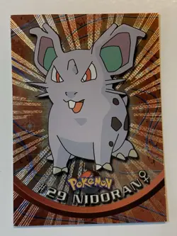 1999 Topps Pokemon TV #29 Nidoran Silver Foil Black Logo (Rays 2nd Print) - Image 1