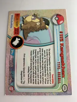 2000 Topps Pokemon TV #115 Kangaskhan (C) Silver Foil FREE COMBINED SHIP - Image 2