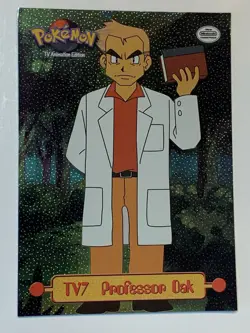1999 Topps Pokemon #TV7 Professor Oak Silver Foil (Sandpaper 2nd Print) (B) - Image 1