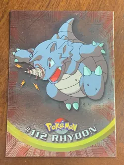 2000 Topps Pokemon TV #112 Rhydon (A) Silver Foil FREE COMBINED SHIP - Image 1