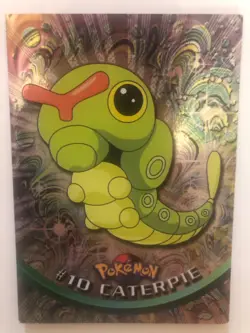 Caterpie #10 - Holo foil - Topps TV Animation Edition Black Logo [1999][MP] - Image 2