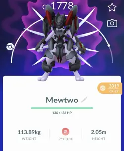 Pokemon Go PTC Acc, Guaranteed Lucky Armor Mewtwo - Image 1