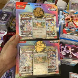 Pokemon TCG Sealed Prismatic Evolutions 2 pack Blister w/Eevee Promo Lot of 2 - Image 2