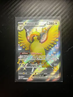 Pidgeot ex 221/091 Double Rare Shiny Paldean Fates Full Art Pokemon TCG 2024 NM - Image 1