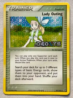 Pokemon Lady Outing #87/107 Reverse Holo Trainer - 2005 EX Deoxys - NM Condition - Image 1