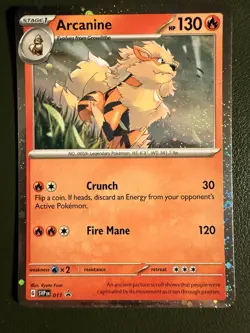 Pokemon TCG Arcanine 011 SV Black Star Promos Holo Near Mint - Image 1
