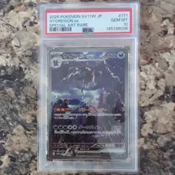 2025 POKEMON JPN SV11W-WHITE FLARE SPECIAL ART RARE #171 HYDREIGON EX PSA 10 - Image 1