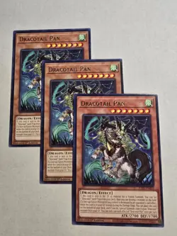 3x Dracotail Pan 1st Edition Rare JUSH-EN003 Yu-Gi-Oh! - Image 1