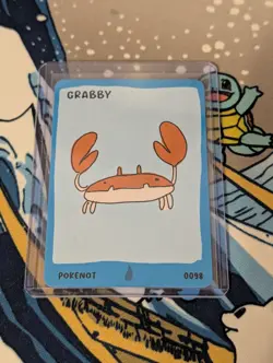 Pokenots 151 Crabby 0098 Krabby Dysfunctional Passholders Pokemon Card NM Parody - Image 1