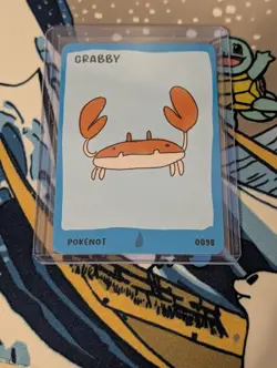 Pokenots 151 Crabby 0098 Krabby Dysfunctional Passholders Pokemon Card NM Parody - Image 3