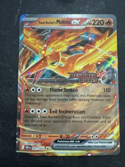 Team Rocket's Moltres ex - (Destined Rivals Stamp) 031/182 Miscellaneous Cards & - Image 1