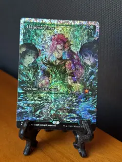 Llanowar Elves Fracture Foil Showcase (English) - MTG Foundations - Image 1