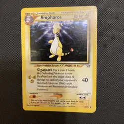 Pokemon TCG Ampharos Neo Genesis 1/111 Holo Unlimited Rare Card NM - Image 1