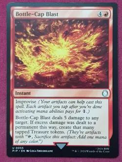 Magic The Gathering UNIVERSES BEYOND FALLOUT BOTTLE-CAP BLAST red card MTG - Image 1