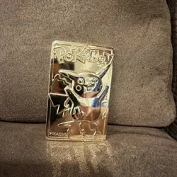 Pokemon Pikachu 23K Gold Plated Trading Card 1999 Burger King Limited Edition - Image 1