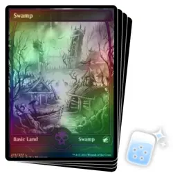 FOIL SWAMP (273) (FULL ART) X4 Innistrad: Midnight Hunt MID Magic MTG MINT CARD - Image 1