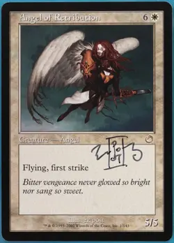 Angel of Retribution Torment NM White Rare SIGNED MTG CARD (ID# 410617) ABUGames - Image 1