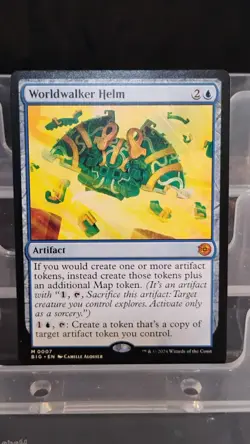 Magic: The Gathering Worldwalker Helm Mythic Blue Artifact Regular Big Score - Image 1