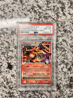 2007 Pokemon Diamond & Pearl Black Star Promos Charizard G LV.X Holo #DP45 PSA 8 - Image 1