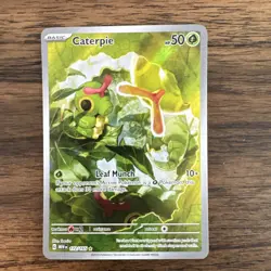 Pokemon TCG Caterpie 172/165 Scarlet & Violet 151 Illustration Rare - Image 1