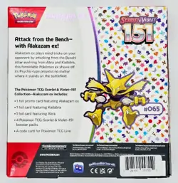 Pokemon TCG Scarlet & Violet 151 Alakazam ex Collection Box Sealed Promo Card - Image 2