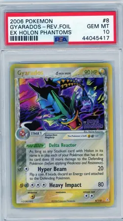 Pokemon Gyarados EX Holon Phantoms Reverse Holo Rare #8 PSA 10 Gem Mint - Image 1