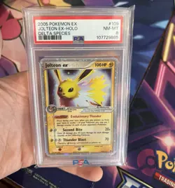 Jolteon EX 2005 Pokemon EX Delta Species Holo Rare #109 PSA 8 NM-MT - Image 1
