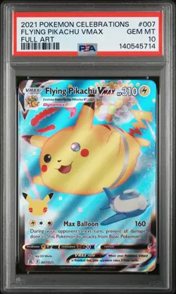 Pokemon Flying Pikachu VMAX 007/025 Celebrations Holo PSA 10 - Image 1