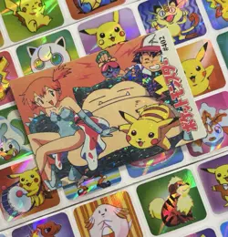 Pokemon Misty Charizard Vintage Pocket Monsters Vending HOLO Prism Sticker 1998 - Image 1