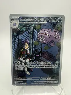 Pokemon Destined Rivals Team Rocket’s Weezing 199/182 Illustration Rare Holo - Image 1