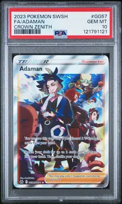 Pokemon 2023 Crown Zenith Full Art Trainer ADAMAN #GG57 PSA 10 Gem Mint - Image 1