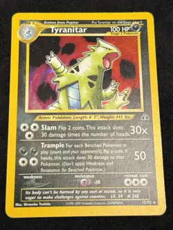 Pokemon Tyranitar Holo 12/75 Neo Discovery - Image 1