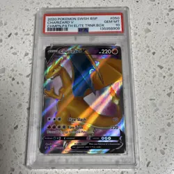 Pokemon TCG Charizard V Promo PSA 10 SWSH050 Holo Sword Shield English - Image 1