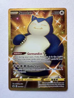 Pokemon Snorlax Secret Rare 224/198 Sword & Shield Chilling Reign Holo NM - Image 1