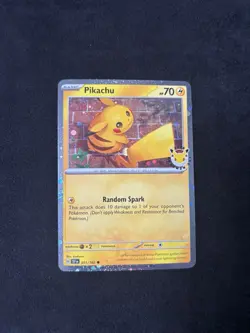 Pikachu (Stamped Pokemon Day 2026) 051/162 Cosmos Holo - NM - Image 1