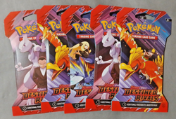 Pokemon TCG, Destined Rivals Sleeved Booster Pack (Lot Of 5) Free Shipping - Image 1