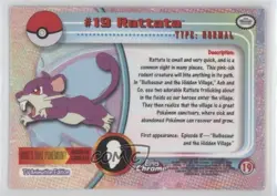 Rattata Topps Chrome Pokemon TV Animation Edition #19 2000 - Image 2