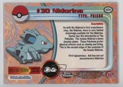 Nidorina Topps Chrome Pokemon TV Animation Edition #30 2000 - Image 2