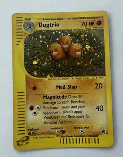 DUGTRIO 10/165 HOLO RARE EXPEDITION BASE SET POKEMON LP - Image 1