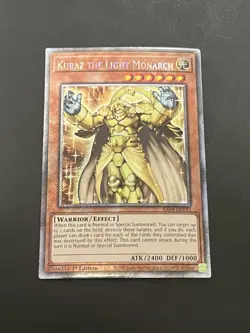Kuraz The Light Monarch Platinum Secret Rare RA04-EN133 Yugioh - Image 1