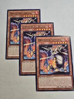 3x Dracotail Urgula 1st Edition Rare JUSH-EN004 Yu-Gi-Oh! - Image 1