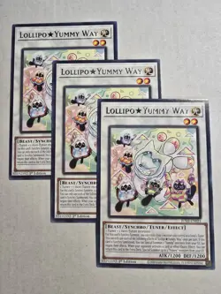 3x Lollipo Yummy Way 1st Edition Rare JUSH-EN021 Yu-Gi-Oh! - Image 1