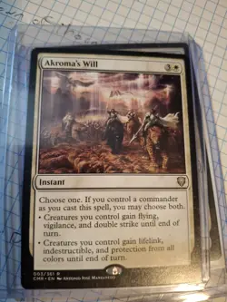Akroma's Will Commander Legends Regular - Image 1