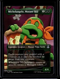 Michelangelo, Mutant BFF (Borderless) - 198 - TMT - NM - MTG Magic the Gathering - Image 1